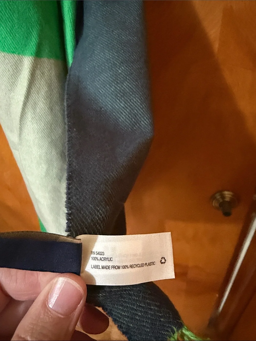 GAP Green and Dark blue Colorblock blanket scarf super soft